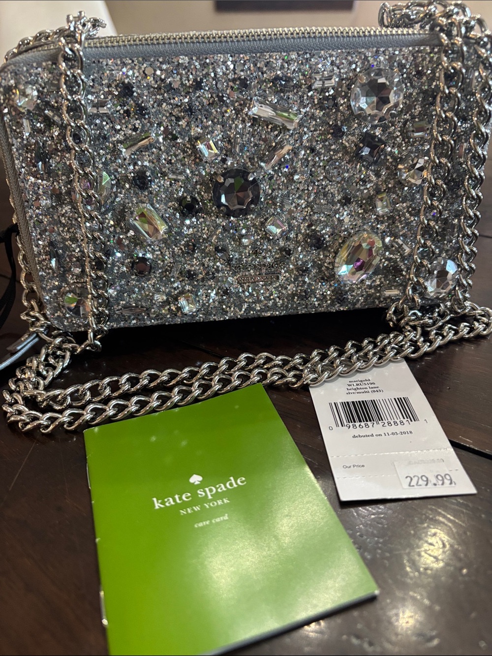 kate spade Brighton Lane Marigold Crystal-Embellished Crossbody Clutch - Picture 12 of 13